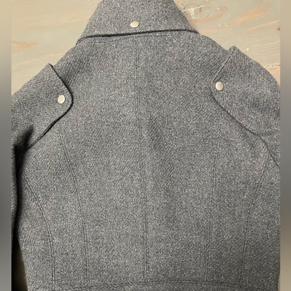 Moda International Moto-C Gray Wool Blend Jacket Woman Small - Picture 8 of 13